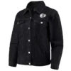 Shop Button-Up Brooklyn Nets Patch Denim Jacket