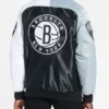 Brooklyn Nets Remix Color-Block Satin Varsity Jacket