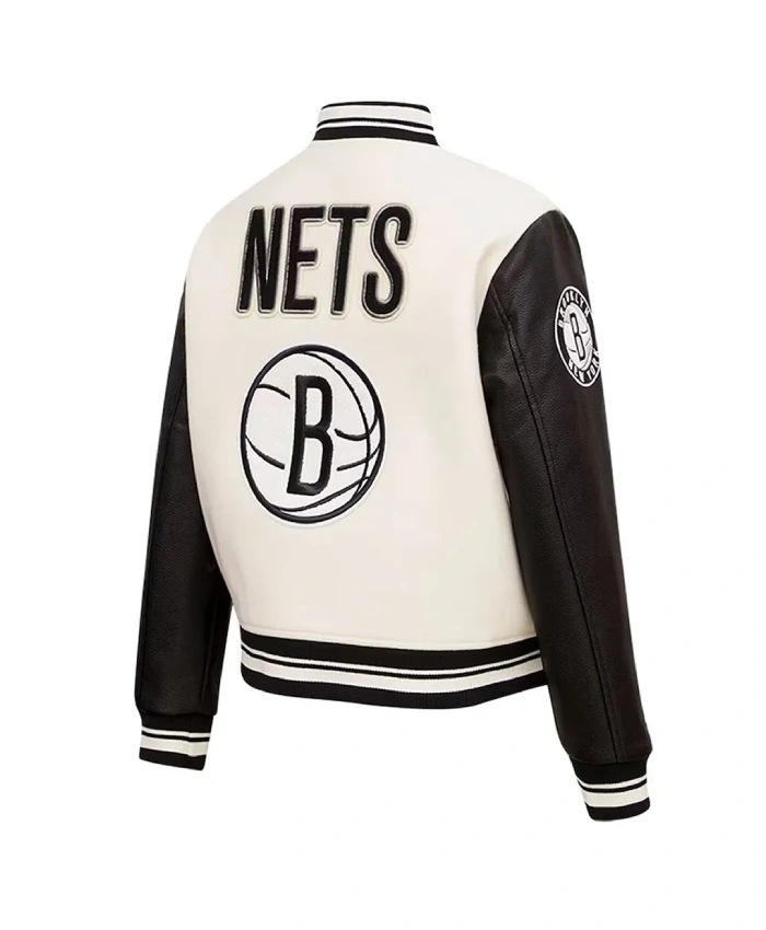 Brooklyn Nets Retro Classic Black Varsity Jacket