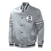 Brooklyn Nets Slider Varsity Full-Snap Satin Jacket
