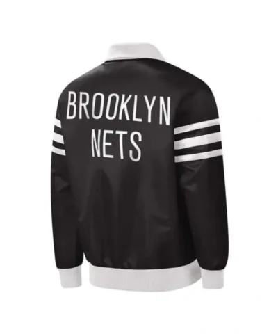The Captain II Brooklyn Nets Black Satin Jacket