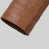 Brown Long Leather Trench Jacket For Womens