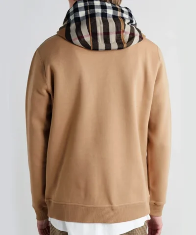 Burberry Pullover Checked Black Hoodie
