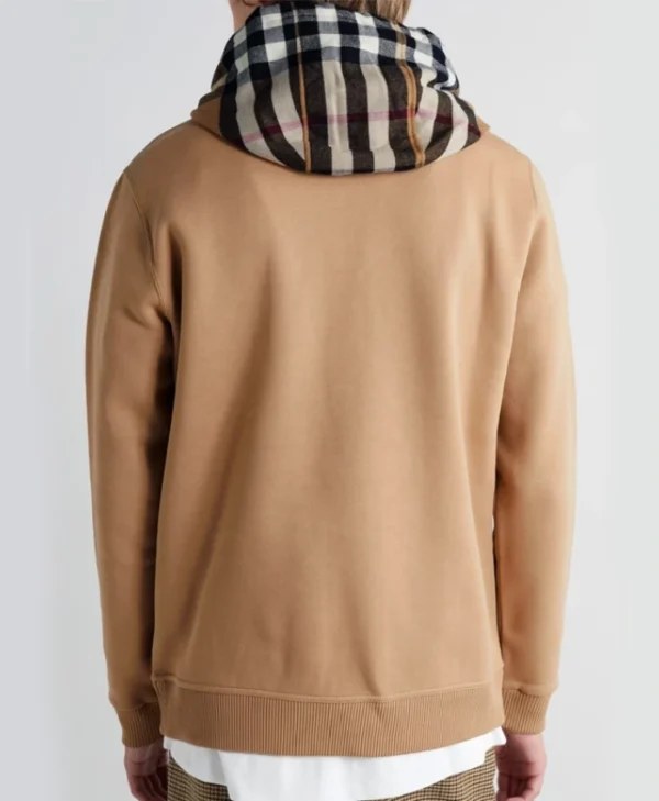 Burberry Pullover Checked Black Hoodie