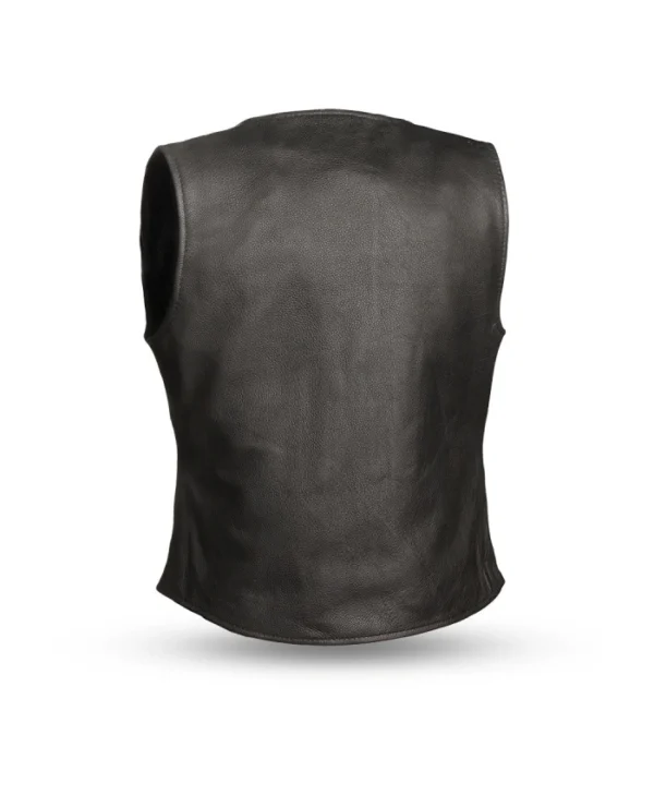 Women’s Button-Up Moto Leather Vest