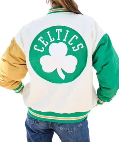 Boston Celtics Color Block Bomber Jacket