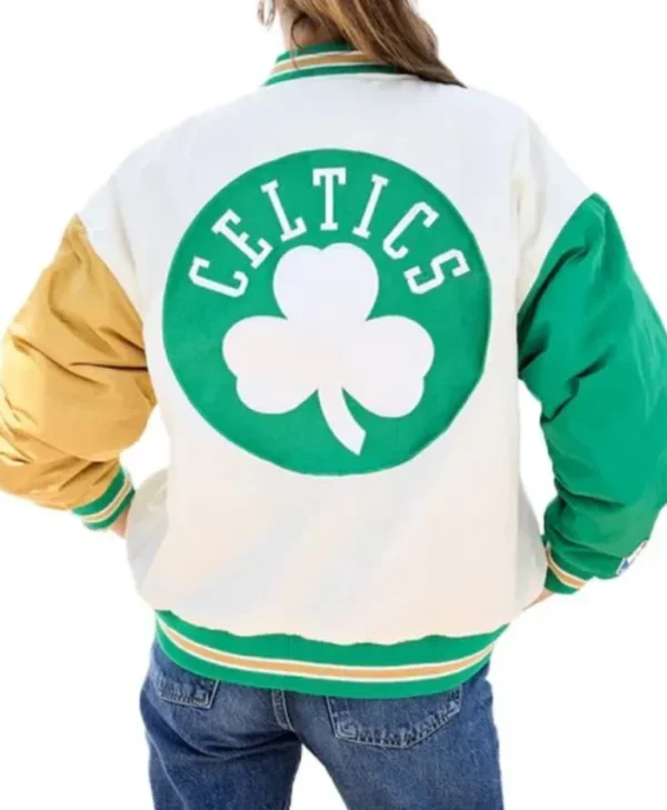 Boston Celtics Color Block Bomber Jacket