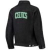 Boston Celtics Black Denim Button-Up Jacket