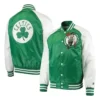 Boston Celtics Point Guard Kelly Green and White Full-Snap Jacket