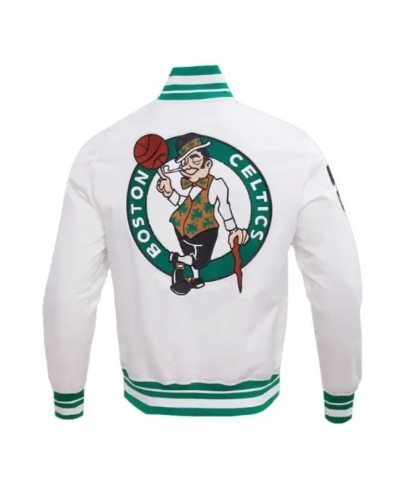 Shop Boston Celtics Retro Classic Rib Full-Snap Satin Jacket