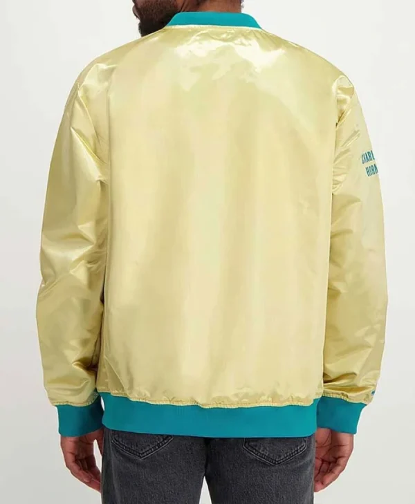 Charlotte Hornets Lightweight Gold Satin Jacket