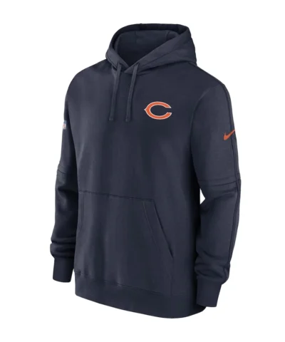 Shop Chicago Bears Sideline Club Blue Pullover Hoodie