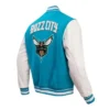 Shop City Edition Charlotte Hornets 202324 Teal WoolLeather Varsity Jacket
