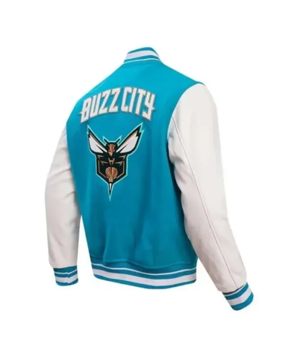 Shop City Edition Charlotte Hornets 202324 Teal WoolLeather Varsity Jacket