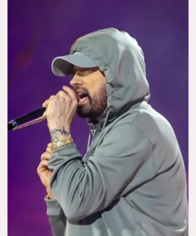 Shop Eminem Zip-Up Grey Hoodie