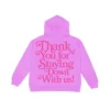 Humble Religion Thank you For Staying Down With Us Pink Hoodie