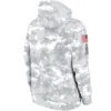 Kansas City Chiefs Arctic Camo 2024 Nike Salute to Service Club Pullover GreyHoodie