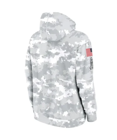 Kansas City Chiefs Arctic Camo 2024 Nike Salute to Service Club Pullover GreyHoodie