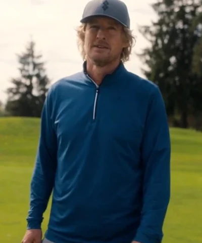 Pryce Cahill TV Series Stick 2025 Owen Wilson Blue Sweatshirt