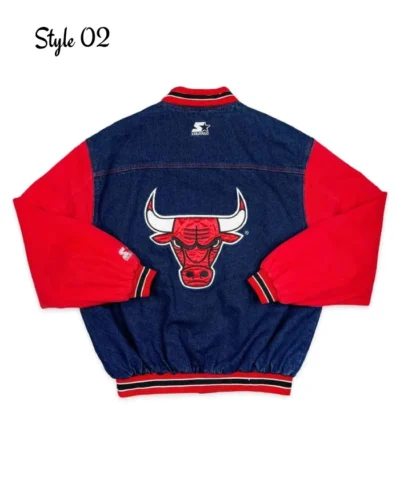 Vintage 90’s Chicago Bulls Denim Full-Snap Jacket
