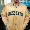Charlotte Hornets Pastel Orange Satin Jacket