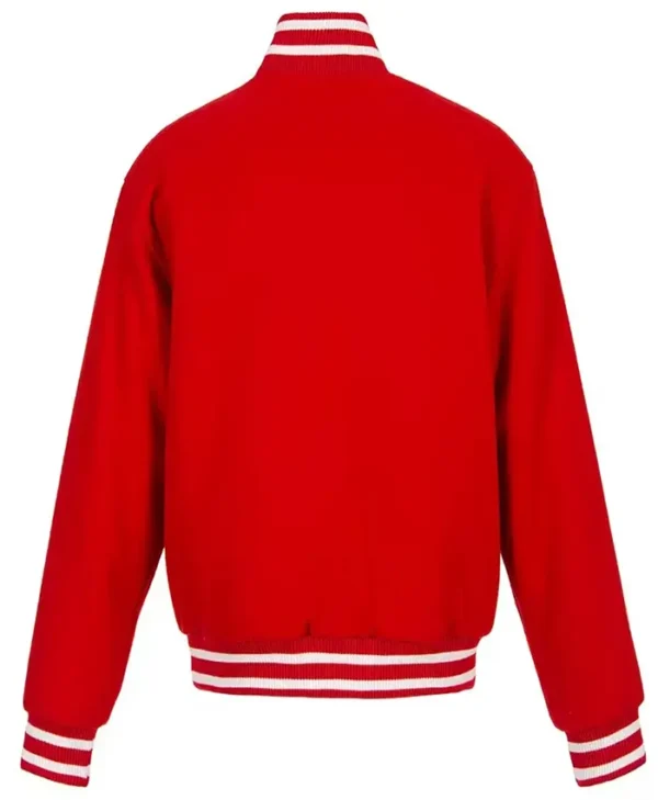 Calgary Flames Red Varsity Wool Jackets Back