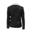 Black Women’s Carrie Shearling Belted Leather Jacket