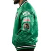 Champ City Boston Celtics Green Full-Snap Satin Bomber Jacket