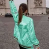 Mint Buzz City Charlotte Hornets Satin Jacket
