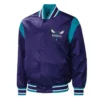 Shop Force Play Charlotte Hornets Full-Snap Satin Purple Varsity Jacket