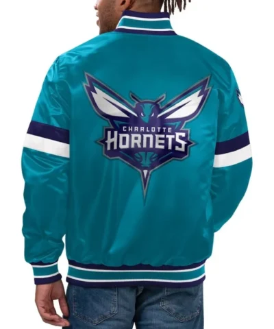Home Game Charlotte Hornets Teal Satin Jacket