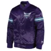 Shop Pick & Roll Charlotte Hornets Full-Snap Purple Satin Jacket