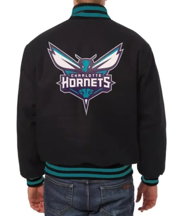 Charlotte Hornets Black Varsity Wool Jacket