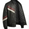 Chevron Stripe Bomber Jacket For Mens