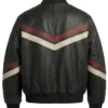 Chevron Stripe Bomber Jacket For Mens Back View