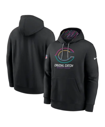 NFL Crucial Catch Club Chicago Bears 2024 Black Hoodie