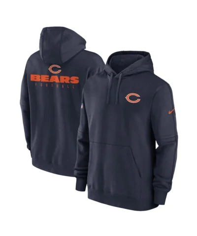Buy Chicago Bears Sideline Club Blue Pullover Hoodie