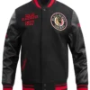 Chicago Blackhawks Retro Classic Rib Wool Varsity Jacket