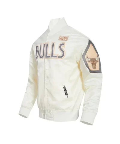 Shop Chicago Bulls 202425 City Edition Chenille Cream Satin Jacket