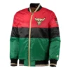 Shop 75th Year Chicago Bulls Black History Month Color Block Full-Zip Satin Jacket