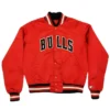 Starter 80s Chicago Bulls Red Satin Full-Snap Jacket