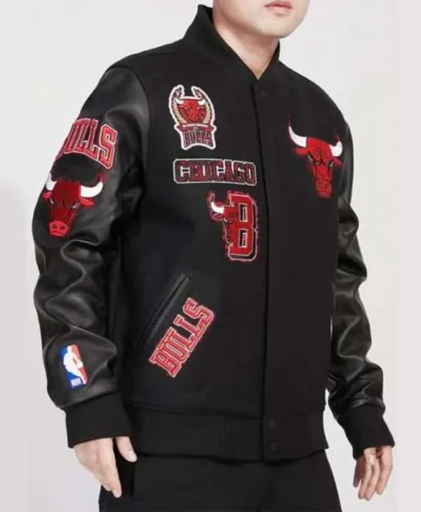 Shop Chicago Bulls Animal Patches Varsity Jacket
