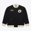 Black Chicago Bulls Cotton Twill Full-Zip Bomber Jacket