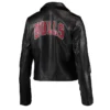 Chicago Bulls Black Moto Leather Jacket