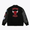 Chicago Bulls Black Out Vintage Logo Varsity Jacket
