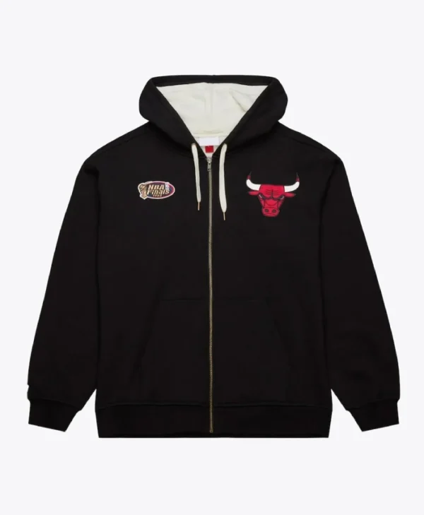 Chicago Bulls Playoff Win 2.0 Black Fleece Full-Zip Hoodie