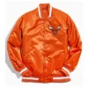 Shop Chicago Bulls Full-Snap Orange Satin Jacket