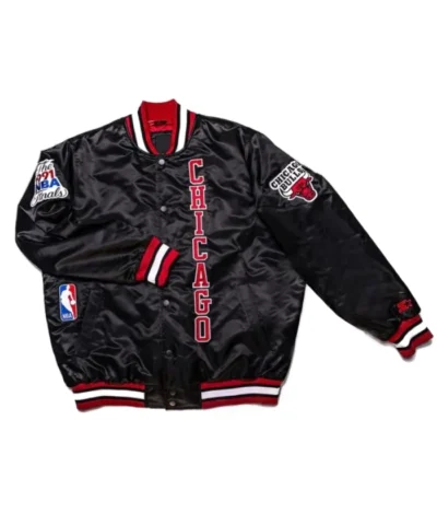 Chicago Bulls Classic Black Satin Jacket