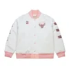 Shop Chicago Bulls Neopolitan Full-Snap Satin White Jacket