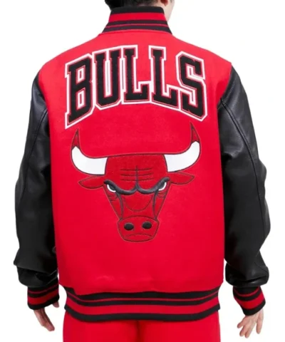 Chicago Bulls Retro Classic Varsity WoolLeather Jacket